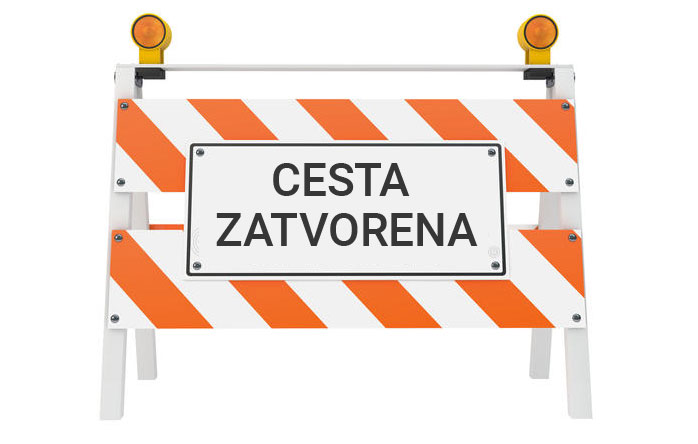 cesta zatvorena