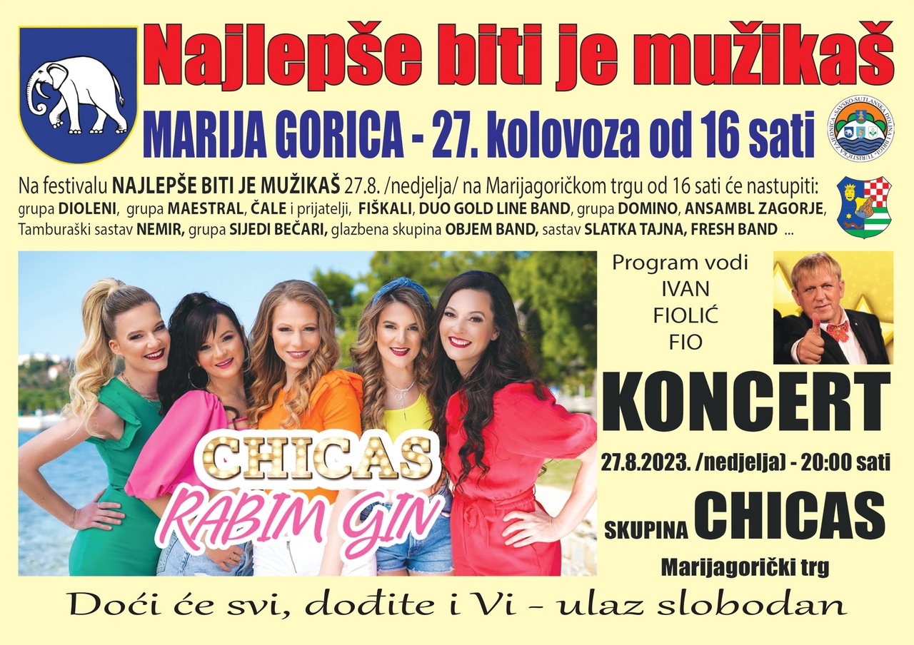 Plakat Marija Gorica najlepše bit je muzikaš 2023